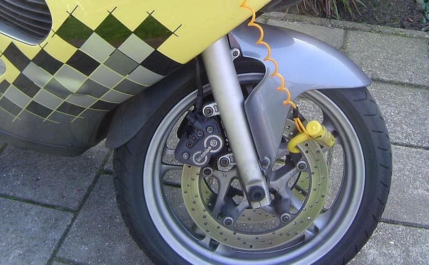 disc lock on motorcycle