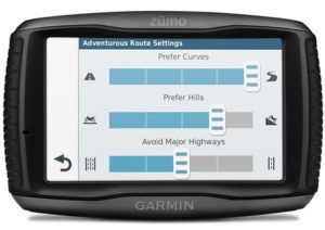 Garmin Zumo 595lm (route plan view)